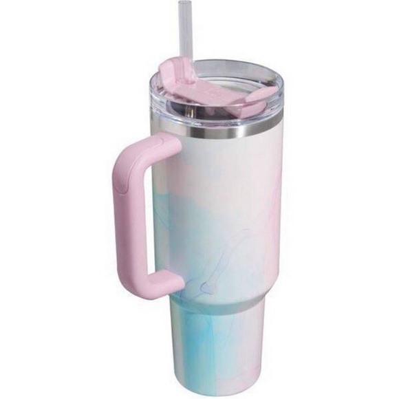 Marble Pink Stanley Quencher 40 oz - Picture 2 of 2